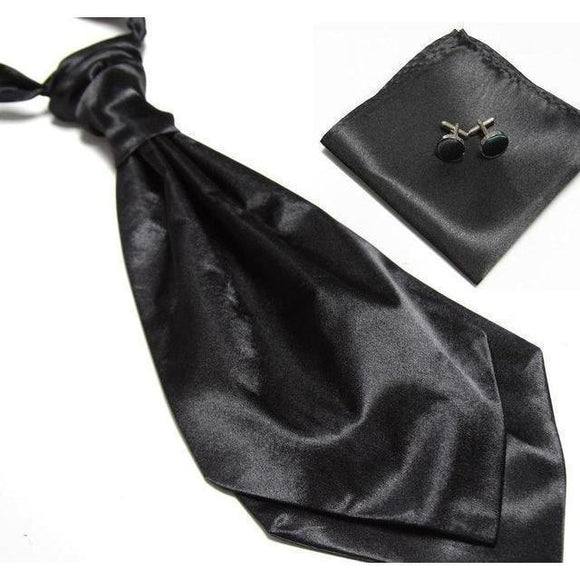 Ascot/Cravat Tie, Cufflinks & Pocket Square/Handkerchief Set-Sets-Gentleman.Clothing