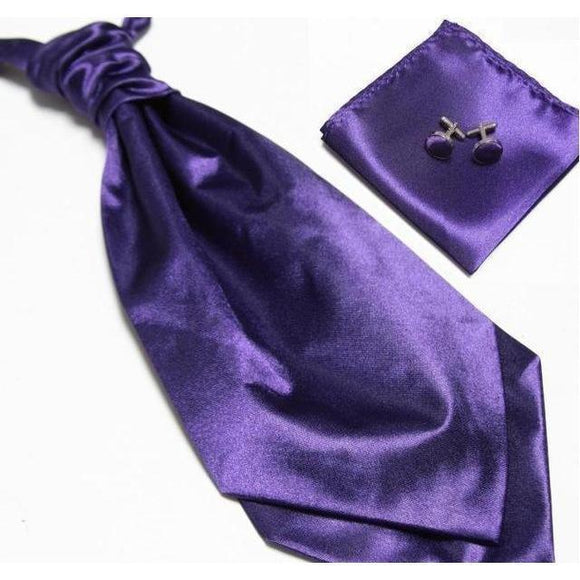 Ascot/Cravat Tie, Cufflinks & Pocket Square/Handkerchief Set-Sets-Gentleman.Clothing