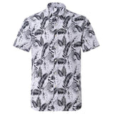 Black Palm Hawaiian Cotton Short Sleeve Shirt-Shirt-Gentleman.Clothing