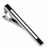 Black and White Tie Bar/Clip-Tie Clips-Gentleman.Clothing