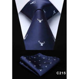 Christmas Holiday Collection Silk 3.4" Wide Neckties & Handkerchiefs-Neckties-Gentleman.Clothing