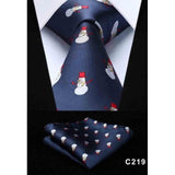 Christmas Holiday Collection Silk 3.4" Wide Neckties & Handkerchiefs-Neckties-Gentleman.Clothing