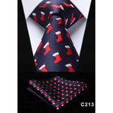 Christmas Holiday Collection Silk 3.4" Wide Neckties & Handkerchiefs-Neckties-Gentleman.Clothing