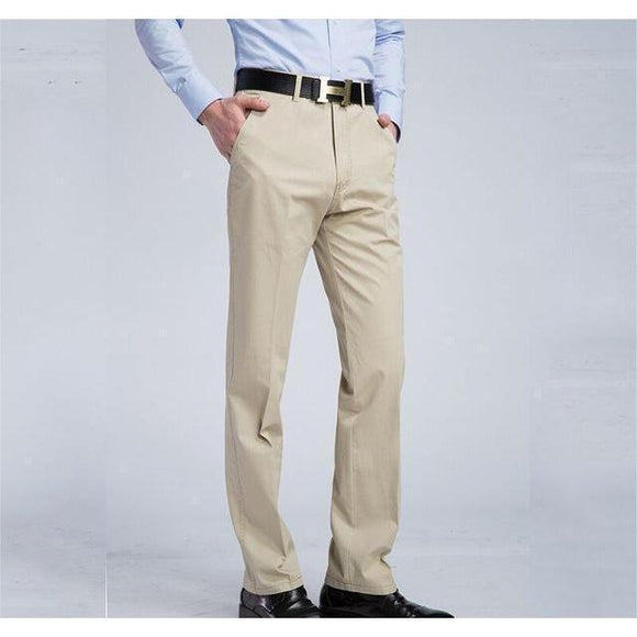 Men's Beige Slim Fit Dress Pants - Multiple Sizes-Pants-Gentleman.Clothing