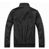 Men's Black Bomber Jacket-Jacket-Gentleman.Clothing