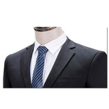 Men's Black One Button Slim Fit Suit - Two Piece-Suit-Gentleman.Clothing