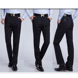 Men's Black Slim Fit Dress Pants - Multiple Sizes-Pants-Gentleman.Clothing