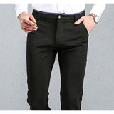 Men's Black Slim Fit Dress Pants - Multiple Sizes-Pants-Gentleman.Clothing