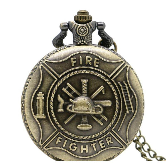 Men's Firefighter Pocket Watch-Watches-Gentleman.Clothing