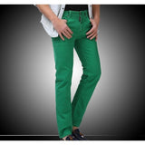 Men's Green Slim Fit Straight Jeans - Multiple Sizes-Jeans-Gentleman.Clothing