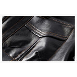 Men's Leather Fleece Jacket - 3 Colors-Jacket-Gentleman.Clothing