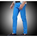 Men's Light Blue Slim Fit Straight Jeans - Multiple Sizes-Jeans-Gentleman.Clothing