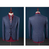 Men's Light Blue Two Button Slim Fit Suit - Three Piece-Suit-Gentleman.Clothing