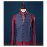 Men's Light Blue Two Button Slim Fit Suit - Three Piece-Suit-Gentleman.Clothing