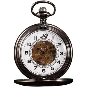 Men's Mechanical Copper Steampunk Pocket Watch-Watches-Gentleman.Clothing