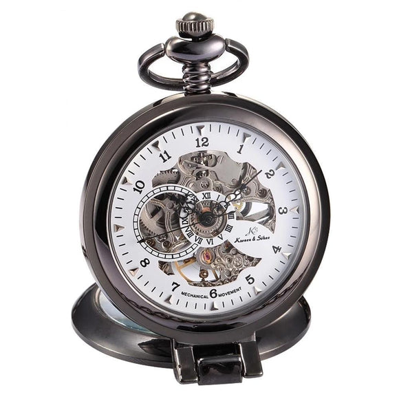 Men's Mechanical Hand Wind Steampunk Pocket Watch-Watches-Gentleman.Clothing