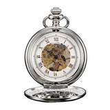 Men's Mechanical Roman Skeleton Collection Pocket Watches - 2 Colors-Watches-Gentleman.Clothing