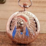 Men's Native Indian Copper Antique Collection Pocket Watches - 2 Colors-Watches-Gentleman.Clothing