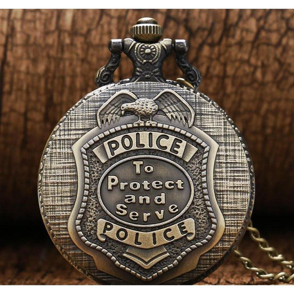 Men's Police Pocket Watch-Watches-Gentleman.Clothing
