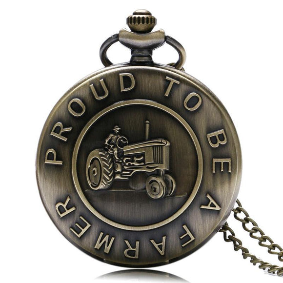 Men's Proud To Be A Farmer Pocket Watch-Watches-Gentleman.Clothing