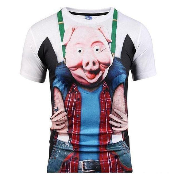 Men's Psycho Piggy T-Shirt - Multiple Sizes-tshirt-Gentleman.Clothing