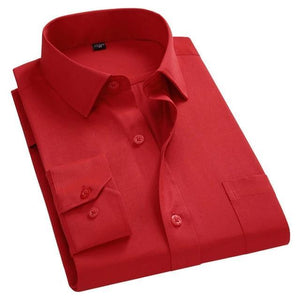 Men's Red Dress Shirt-Shirt-Gentleman.Clothing