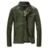 Men's Rugged Slim Leather Jackets - 5 Colors-Jacket-Gentleman.Clothing
