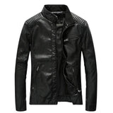 Men's Rugged Slim Leather Jackets - 5 Colors-Jacket-Gentleman.Clothing