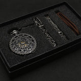 Men's Semi Automatic Mechanical Hand Wind Pocket Watch-Watches-Gentleman.Clothing