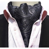 Midnight Paisley Silk Ascot/Cravat Tie-Ascot Ties-Gentleman.Clothing