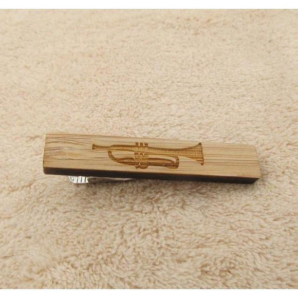 Music Lovers Collection Wooden Tie Bars/Clips - 6 Styles-Tie Clips-Gentleman.Clothing