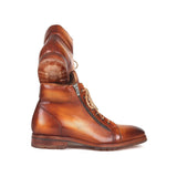 Paul Parkman Hand-Made Side Zipper Leather Boots Light Brown-Shoes-Gentleman.Clothing