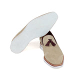 Paul Parkman Hand-Made Smart Casual Tassel Loafers Beige Suede-Shoes-Gentleman.Clothing
