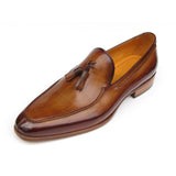 Paul Parkman Hand-Made Tassel Loafer Camel & Brown Hand-Painted-Shoes-Gentleman.Clothing