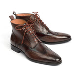 Paul Parkman Hand-Made Wingtip Ankle Boots Brown-Shoes-Gentleman.Clothing