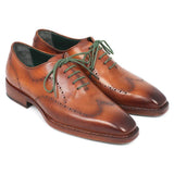 Paul Parkman Hand-Made Wingtip Oxford Goodyear Welted Camel Brown-Shoes-Gentleman.Clothing