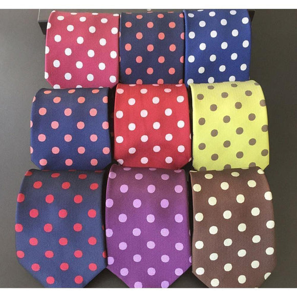 Polka Dot Collection Wide Neckties - 8 Colors-Neckties-Gentleman.Clothing