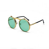 Round Flip-Up Retro Sunglasses Collection - 14 Colors-Glasses-Gentleman.Clothing
