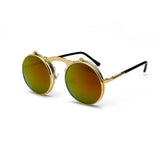 Round Flip-Up Retro Sunglasses Collection - 14 Colors-Glasses-Gentleman.Clothing