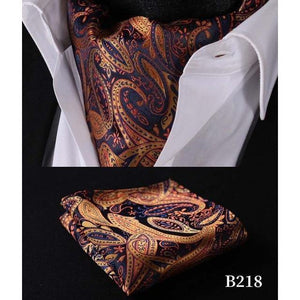 Rustic Luxury Paisley Silk Ascot/Cravat Tie & Handkerchief-Ascot Ties-Gentleman.Clothing