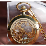 Skeleton Mechanical Hand Wind Pocket Watch-Watches-Gentleman.Clothing