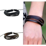 Stringy Leather Collection Bracelets - 2 Colors-Bracelets-Gentleman.Clothing