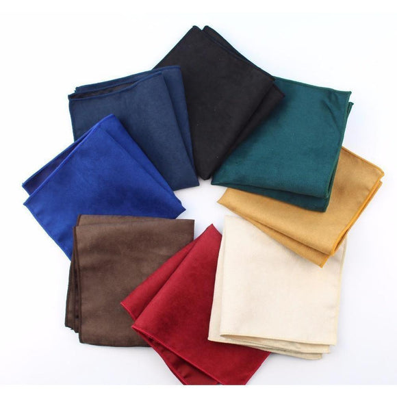 Suede Collection Pocket Squares - 10 Colors-Pocket Squares-Gentleman.Clothing