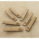 Trendy Icon Collection Wooden Tie Bars/Clips - 7 Styles-Tie Clips-Gentleman.Clothing