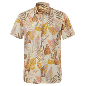Vintage Palm Hawaiian Cotton Short Sleeve Shirt-Shirt-Gentleman.Clothing