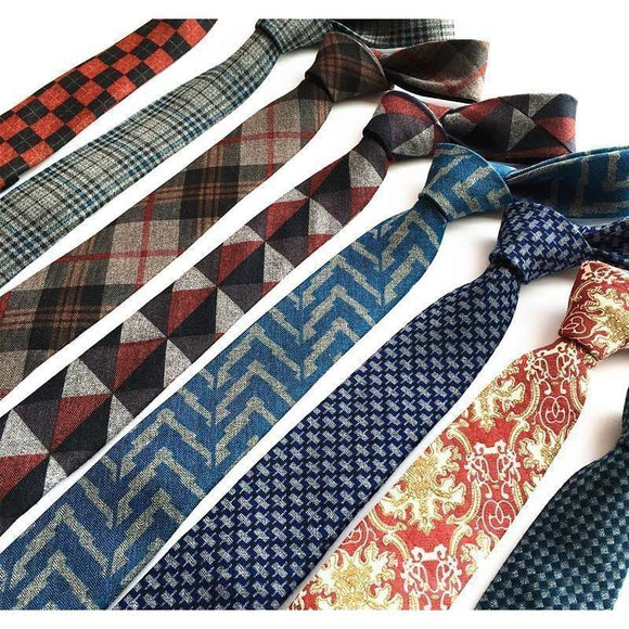 Woven Wool Collection Skinny Ties - 15 Colors & Styles-Skinny Ties-Gentleman.Clothing